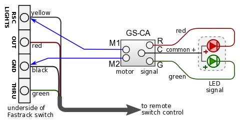 signal connection to Lione Fastrack switch