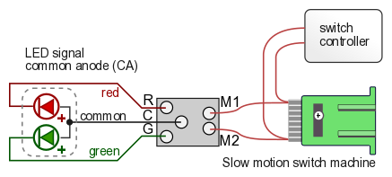 connection to signal and switch motor