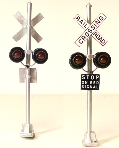 gm61 Set of two HO Scale Railroad Crossing Signal kit 
