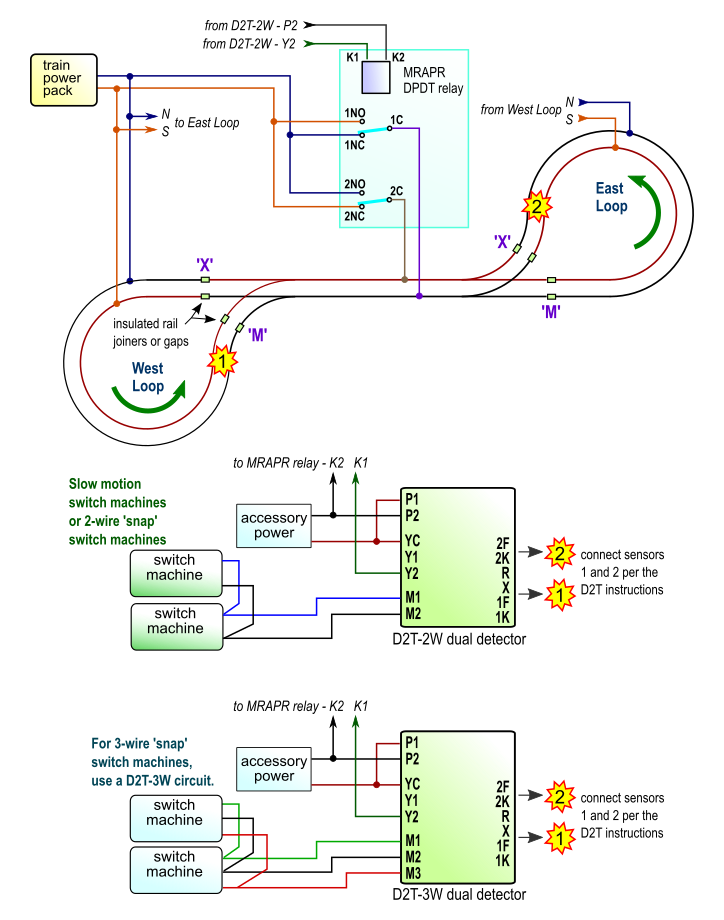 twin loop wiring with relay