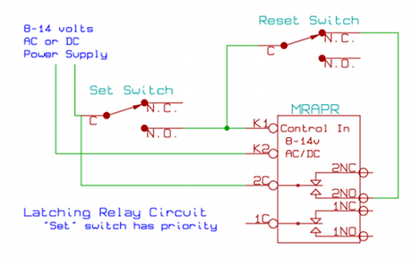 Latching relay circuit