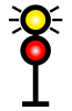 flashing yellow over red signal
