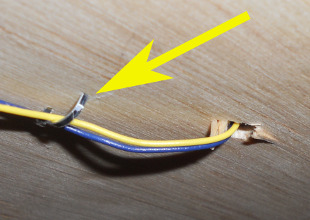 IR sensor wire clamped