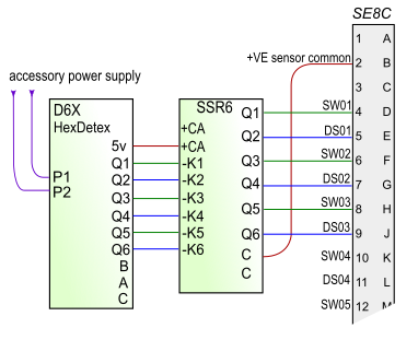 HexDetex to SE8C connection