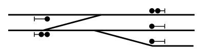 single crossover with branch, less common