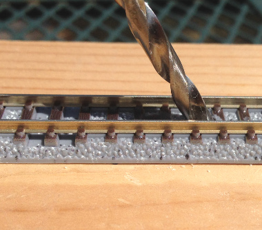 drilling N scale modular track