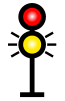 red over flashing yellow signal